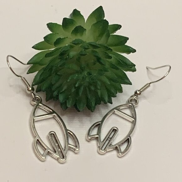 Rocket Earring, Space Ship Earring, Science Earring, Space Earring, Gift Idea - Picture 1 of 5